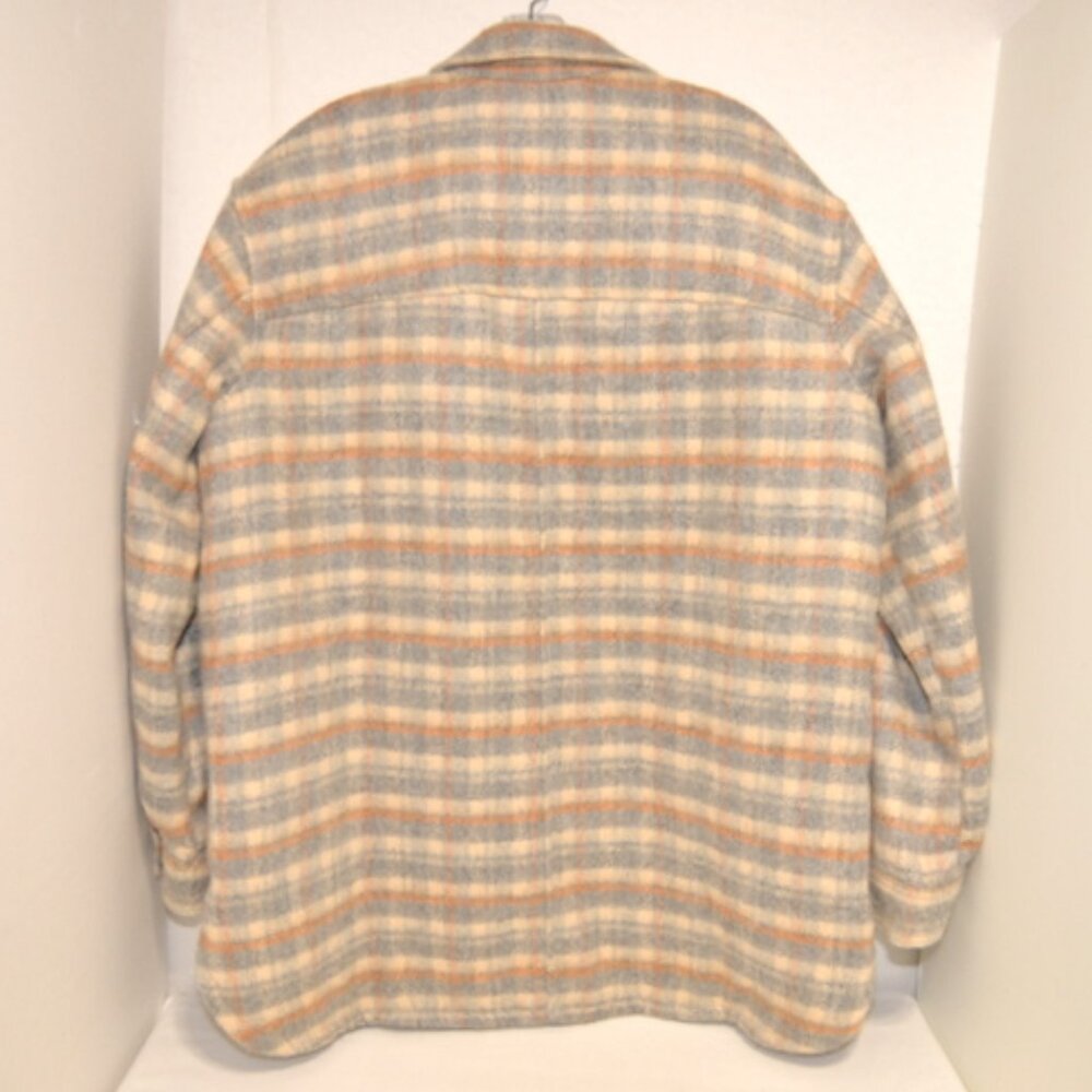 Eddie Bauer Women’s XL Red, Blue &Tan Plaid Coat - Insulated Wool Blend - Picture 2 of 6